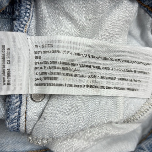 Abercrombie & Fitch The Ankle Straight Ultra High Rise Jeans Light Distressed 23 - Picture 9 of 9